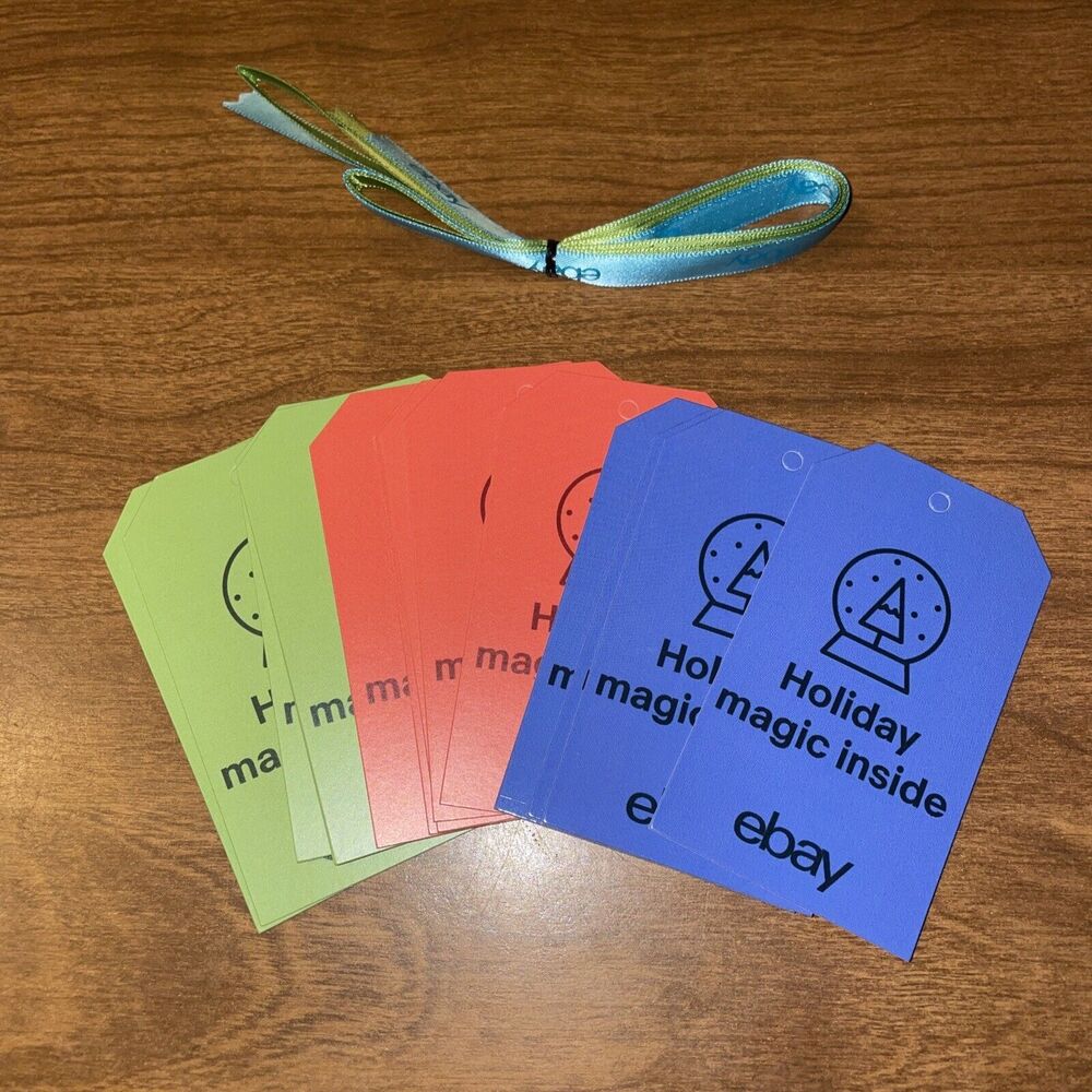 eBay Branded 15 Holiday Gift Tags With Matching Ribbon Ties Ebayana Swag
